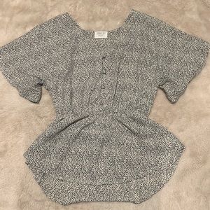 Black & White Spot Print Top